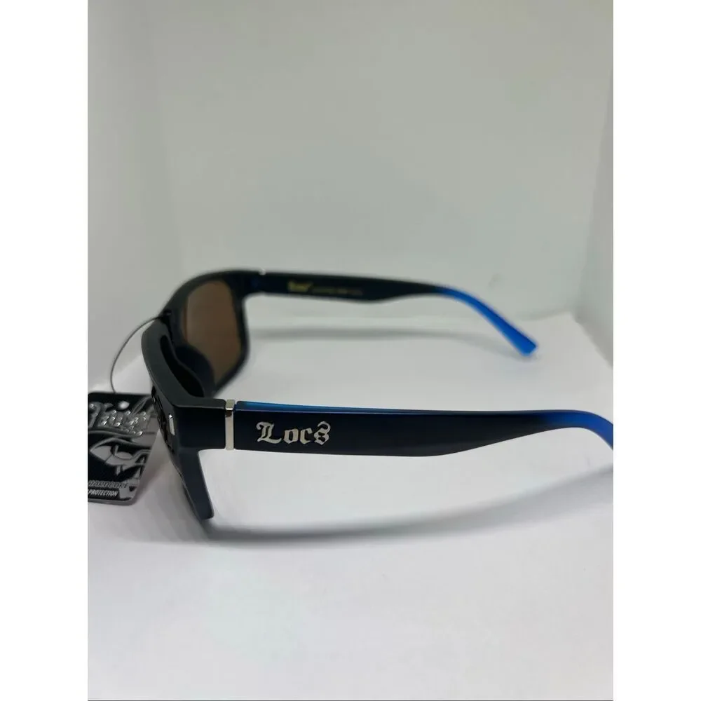 Locs Mirrored UV400 Square Wrap Sunglasses New with Tags